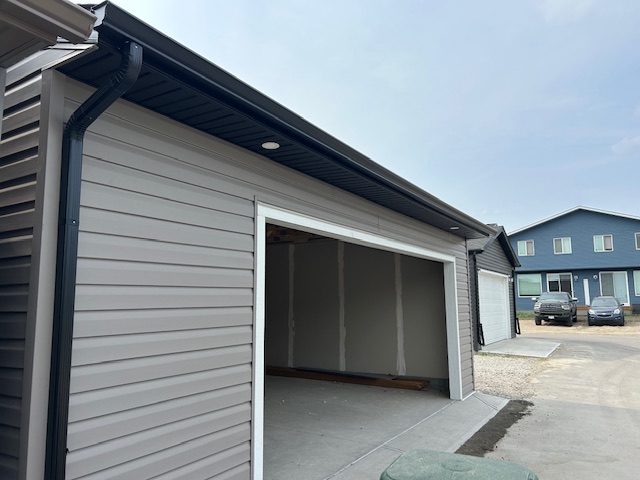 Legacy garage with reversed gable roof