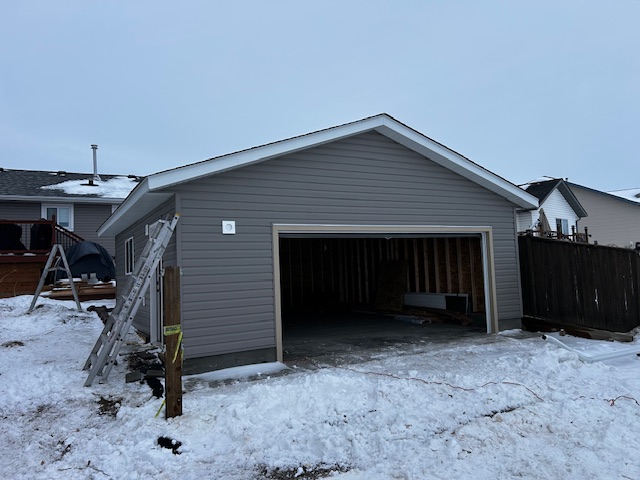 Building a 24x24 garage in Strathmore